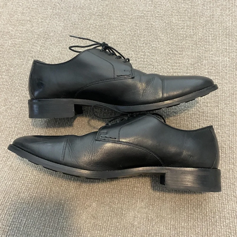 Cole Haan Grand.OS Shoes Mens Size 10.5 M Black Leather Cap Toe Oxfords C11630